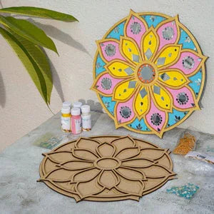 Modern Rangoli Designs with Wood Cutouts